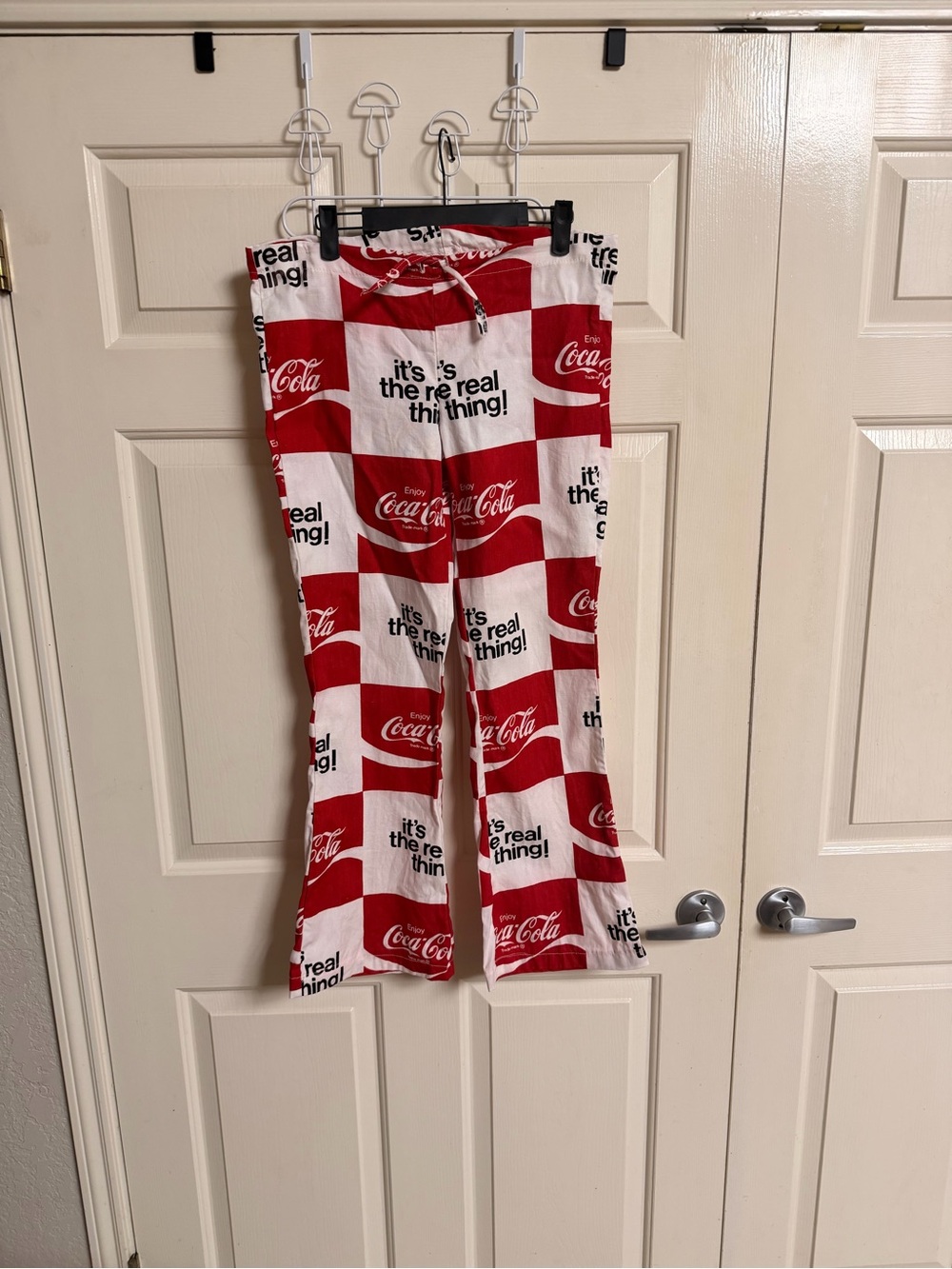 VTG 1970s Coca Cola Bell Bottom 100% Cotton Pants hippie boho